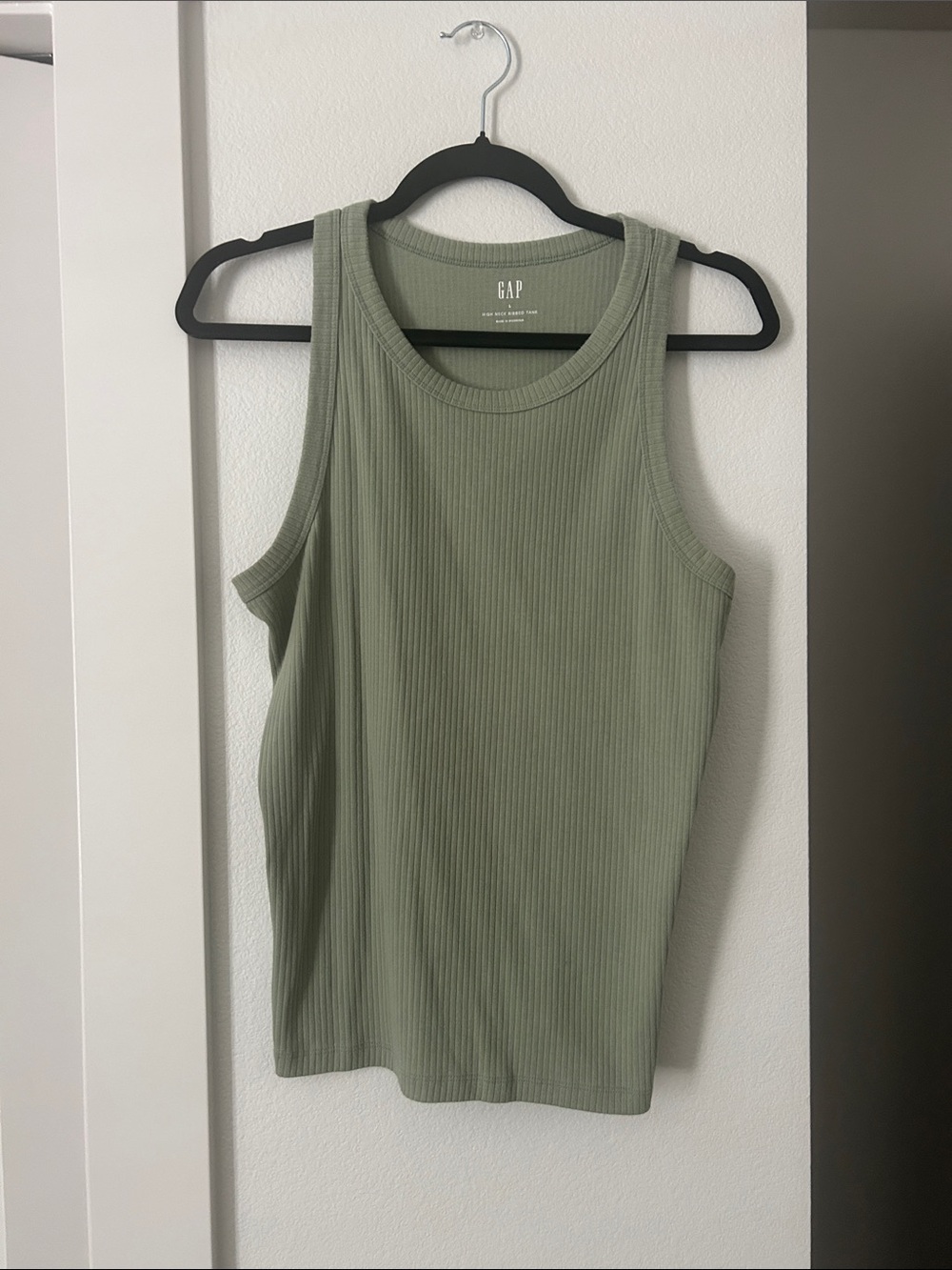 GAP Ribbed Tank in Sage Green